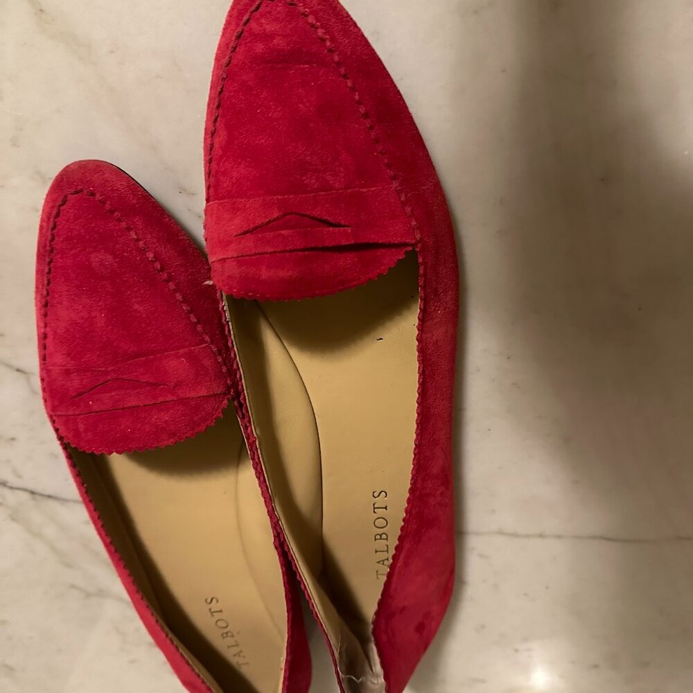 Red Suede Flats